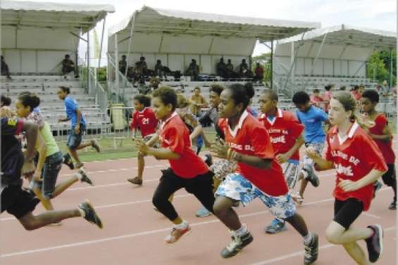Les collégiens prennent la piste