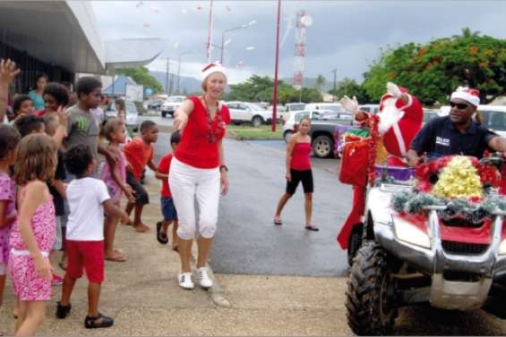 Le père Noël fait son show