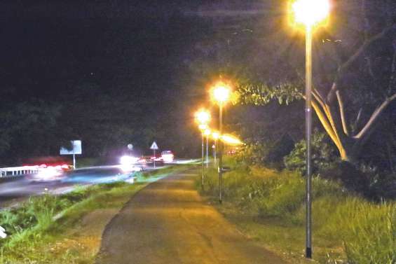 Une piste cyclable mieux éclairée pour un lieu plus sécurisé