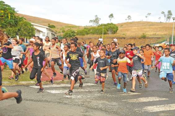 Les écoliers dans la course