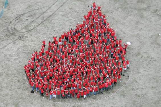 Une goutte de sang humaine géante
