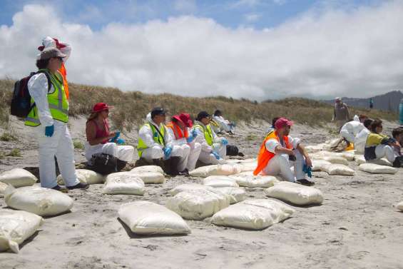 Le lait en poudre à la plage