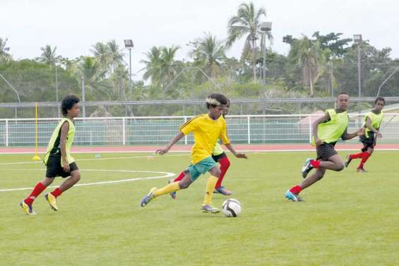 Les footballeurs en stage