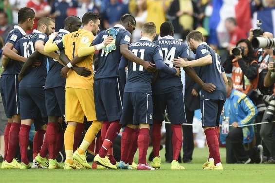 Les Bleus en direction du stade