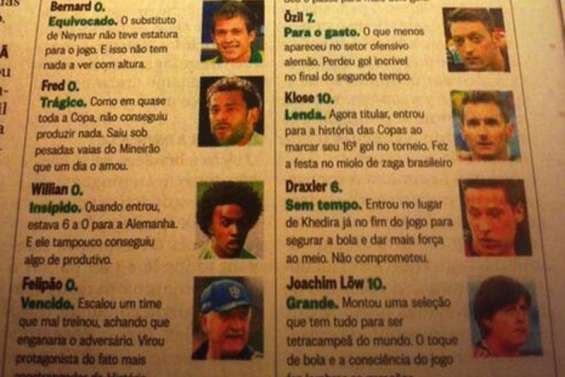 Les notes humiliantes d'O Globo