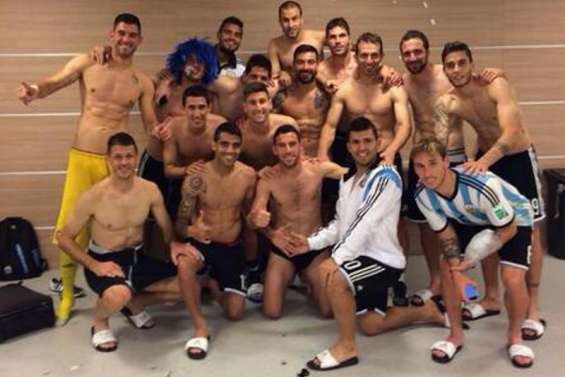 La joie du vestiaire argentin