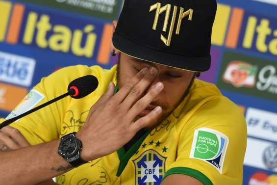 Neymar en larmes