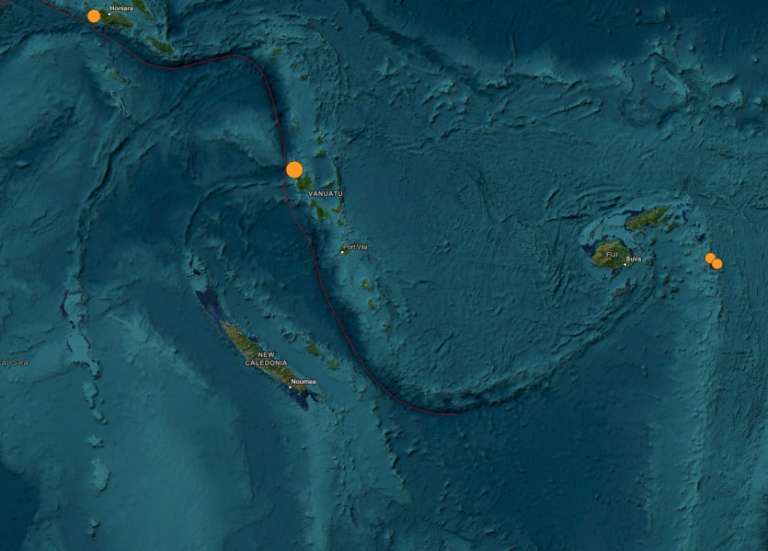 Un séisme de magnitude 6,4 au large du Vanuatu