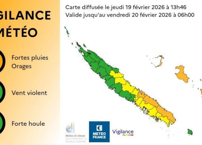 Fortes pluies et orages : vigilance orange sur les Loyauté et le Sud-Est